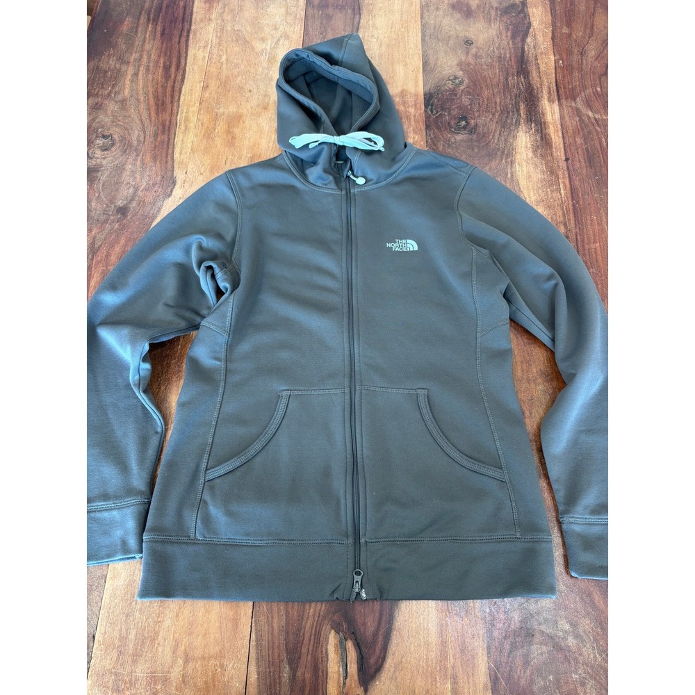 THE NORTH FACE full zip hoodie womens size S charcoal grey fleece lined active